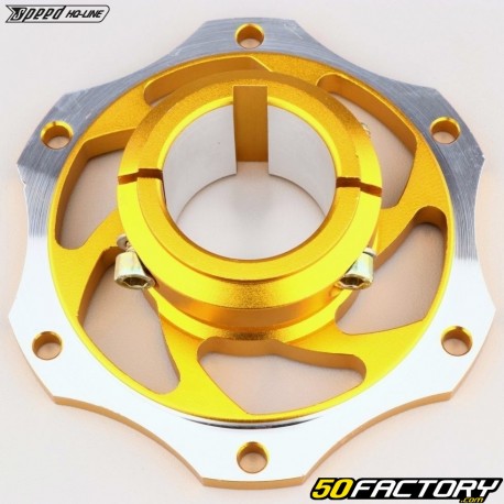 Karting aluminum brake disc holder for Ø40 mm shaft Speed ​​HQ-Line gold