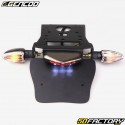 Para-lama de suporte de placa com luz LED e piscas de lâmpada Derbi Senda,  Gilera SMT... (de 2011) Gencod Preta