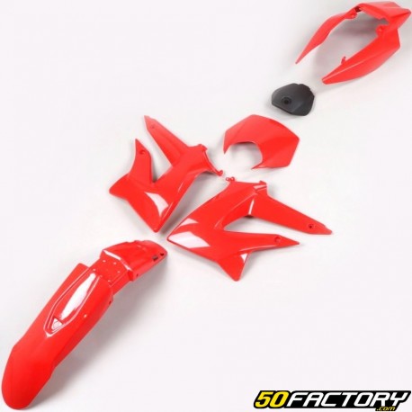 Kit de carenado Derbi Senda DRD Xtreme, Gilera SMT,  RCR (2011 - 2017) rojo (sin carenados debajo del asiento)