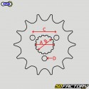 16 teeth 520 box output sprocket Suzuki DR 600, 650 Afam