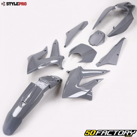 Kit di carenatura Derbi Senda DRD Xtreme, Gilera SMT,  RCR (2011 - 2017) StilePro grigio nardo (con carene sottosella)