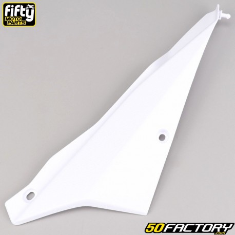 Carenado izquierda bajo silla  FACTORY  color blanco Derbi Senda  DRD Xtreme, Smt, Rcr