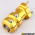 Moyeu de roue arrière alu karting Ø30 mm longueur 115 mm or