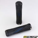 Black and blue Lock-On bicycle grips