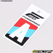 Sticker lettre A pour plaque de BMX Forward 4 cm blanc (homologué FFC)