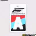 Sticker lettre A pour plaque de BMX Forward 4 cm blanc (homologué FFC)