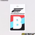 Sticker lettre B pour plaque de BMX Forward 4 cm blanc (homologué FFC)