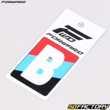 Letter B sticker for BMX Forward plate 4 cm white