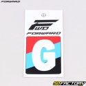 Letter G sticker for BMX Forward plate 4 cm white