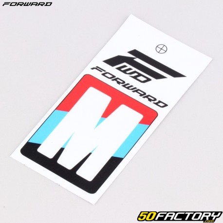 Adesivo letra M para placa BMX Forward 4 cm branco (aprovado pela FFC)