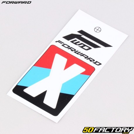 Sticker lettre X pour plaque de BMX Forward 4 cm blanc (homologué FFC)