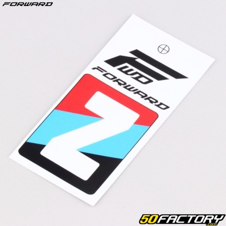 Sticker lettre Z pour plaque de BMX Forward 4 cm blanc (homologué FFC)