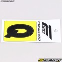 Sticker lettre Q pour plaque de BMX Forward 4 cm noir