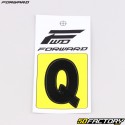 Sticker lettre Q pour plaque de BMX Forward 4 cm noir