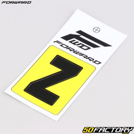 Sticker lettre Z pour plaque de BMX Forward 4 cm noir