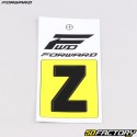 Sticker lettre Z pour plaque de BMX Forward 4 cm noir