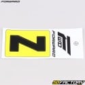 Sticker lettre Z pour plaque de BMX Forward 4 cm noir