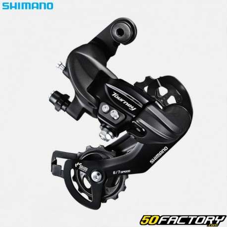 Dérailleur arrière vélo Shimano Tourney TY300 6/7 vitesses noir (chape longue)