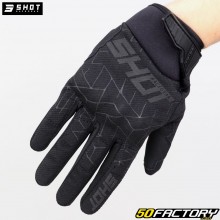 Gants cross Shot Drift Spider homologués CE moto noirs