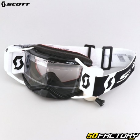 Scott Prospect WFS Premium Roll-Off Black &amp; White Clear Lens Mask