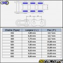 Chaîne 520 renforcée 78 maillons Afam MX6 or