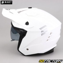 Casque cross Shot Jump Solid blanc