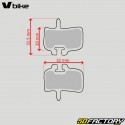 Plaquettes de frein organique vélo type Promax DC VBike