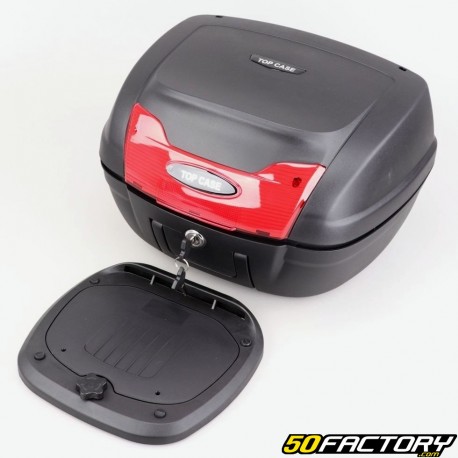 Top case 40L noir moto et scooter universel (réflecteur rouge)