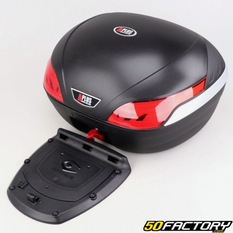 Top case 48L noir moto et scooter universel (réflecteur rouge)