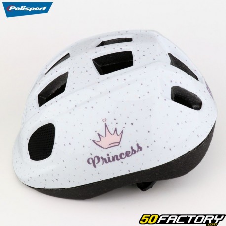 Capacete de bicicleta infantil Polisport Coroa branca