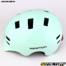 Casco da bici Newton con luci integrate City verde pastello brillante