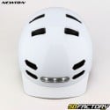 Casco de bicicleta Newton con luces integradas. City blanco brillante