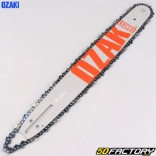 Guide de tronçonneuse 45 cm, 1.5 mm, 0.325'', 72 maillons Ozaki (avec chaîne)