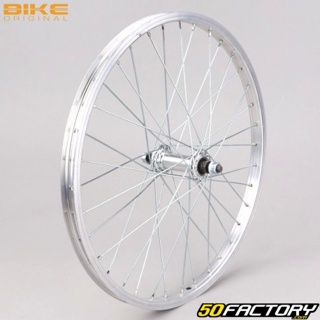 Rueda delantera bicicleta 20&quot; (21-406) Bike Original aluminio gris (bloqueo con tuercas)