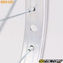 Rueda trasera de bicicleta 16&quot; (20-305) para Bike 1 velocidad Piñón libre original de aluminio gris (bloqueo con tuercas)