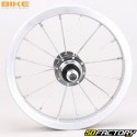 Ruota bici posteriore 12&quot; (47-203) per Bici 1 velocità Ruota libera originale in alluminio grigio (bloccaggio con dadi)