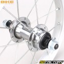 Ruota bici posteriore 12&quot; (47-203) per Bici 1 velocità Ruota libera originale in alluminio grigio (bloccaggio con dadi)