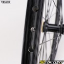 Roue arrière vélo 700 (19-622) pour cassette 9/10/11V Vélox Mach1 Gravel 19 TLR Centerlock alu noire (à axe traversant)