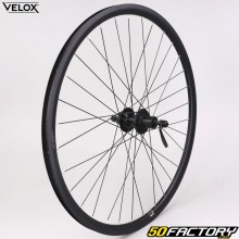 Rueda trasera de bicicleta XNUMXC (XNUMX-XNUMX) para cassette de aluminio negro XNUMX/XNUMX/XNUMXV Vélox MachXNUMX Gravel XNUMX TLR (cierre rápido)