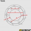 700C (19-622) rear wheel for 9/10/11S cassette Vélox Mach1 Gravel 19 TLR black aluminum (quick release)