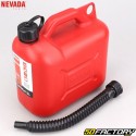 5L plastic fuel jerrycan with spout Nevada red