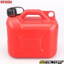 5L plastic fuel jerrycan with spout Nevada red