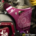 Aluminum sprocket cover AM6 Minarelli KRM Pro Ride (with clutch rod stop) pink