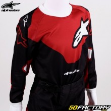 Kindertrikot (XNUMX-XNUMX Jahre) Alpinestars Racer  schwarz und rot