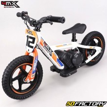 12 inch 4MX E-Fun orange and blue electric balance bike