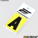 Adesivo lettera A per piastra BMX Forward 4 cm nero (approvato FFC)