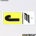 Sticker lettre J pour plaque de BMX Forward 4 cm noir (homologué FFC)