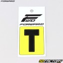 Adesivo letra T para placa BMX Forward 4 cm preto (aprovado pela FFC)