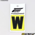 Adesivo letra W para placa BMX Forward 4 cm preto (aprovado pela FFC)