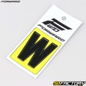 Adesivo letra W para placa BMX Forward 4 cm preto (aprovado pela FFC)